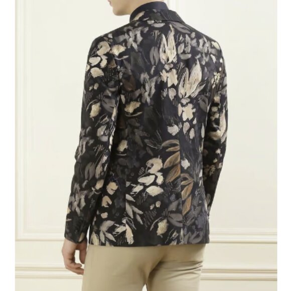 Ted Baker Cotton Jersey Floral Slim Fit Suit Jacket Men’s Size 5 (XL US) NWT - Picture 4 of 15